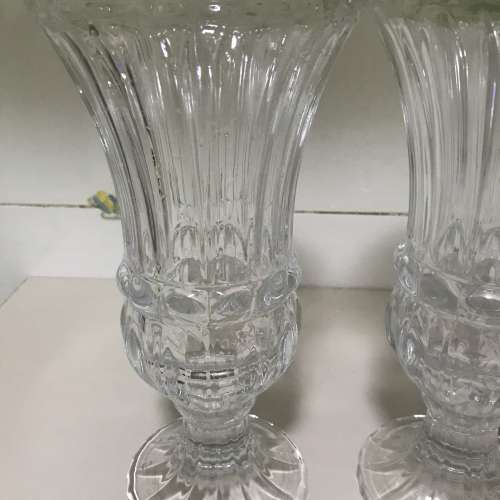 厚重玻璃花瓶花樽2個