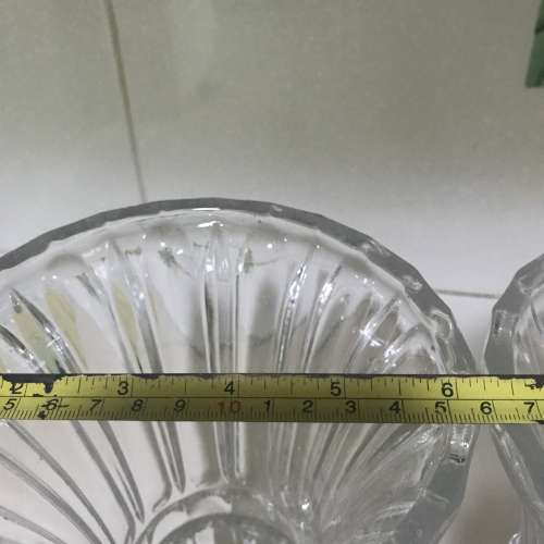 厚重玻璃花瓶花樽2個