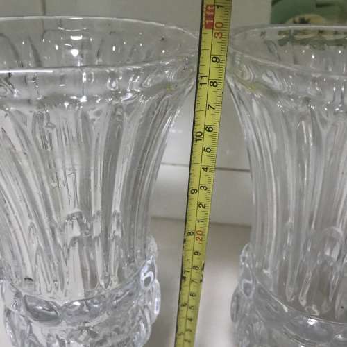 厚重玻璃花瓶花樽2個