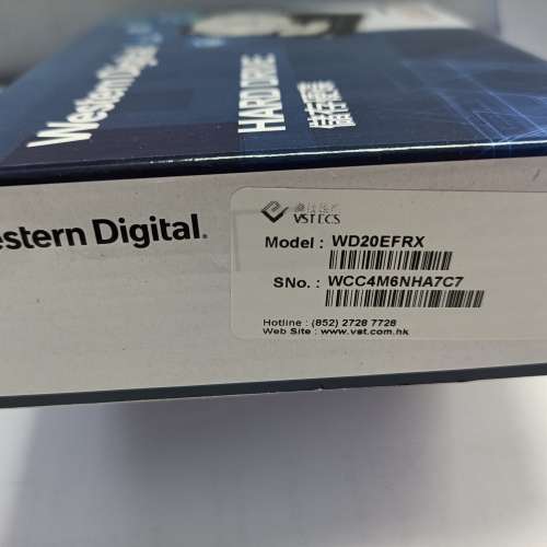 全新 Western Digital red 2TB NAS 專用硬碟