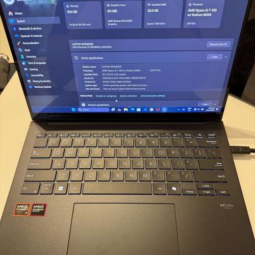 (不議價) ASUS Zenbook 14 AI7 350 32GB RAM OLED 1TSSD