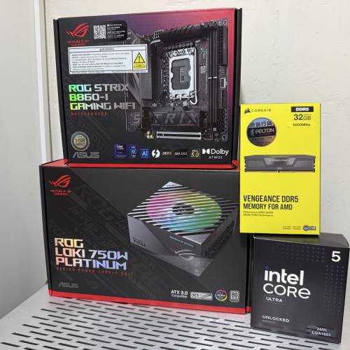 ITX組合（intel 245K, ROG B860-I, 32GB DDR5 6000, ASUS SFX 750W)