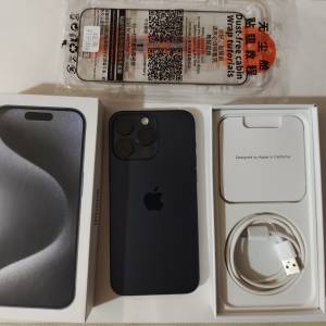 新淨香港行貨,藍色iphone 15 pro max 512gb openline 5G 雙卡雙待 dual sim worldwide