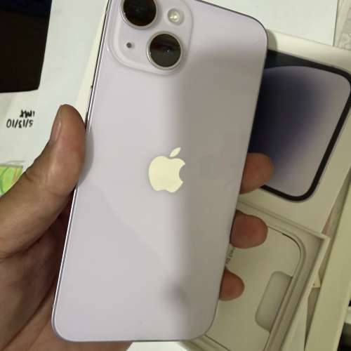 iPhone 14 256gb,港行雙卡原裝機，冇花，冇整過，有套有貼，全套齊！