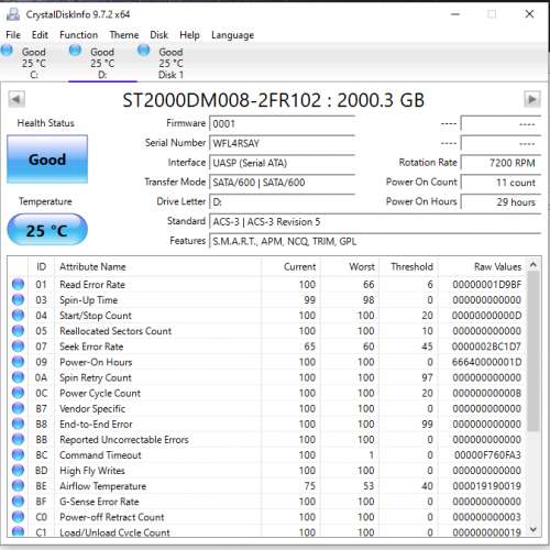 Seagate barracuda 2TB sata HDD