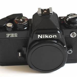 Nikon FE2 Black Body 蜂巢簾快門 90% New