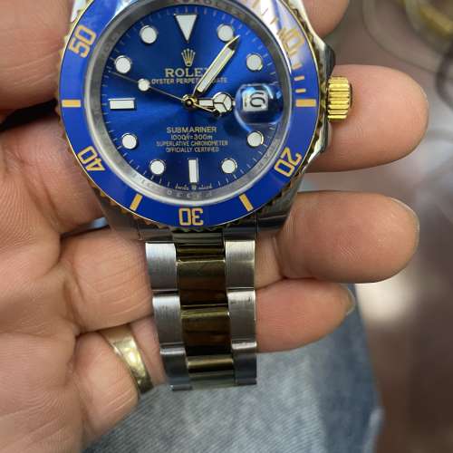 玩具 ROLEX 116613LB. Submariner Date  間金藍水鬼腕錶一隻。。98%新 想要交換其他...
