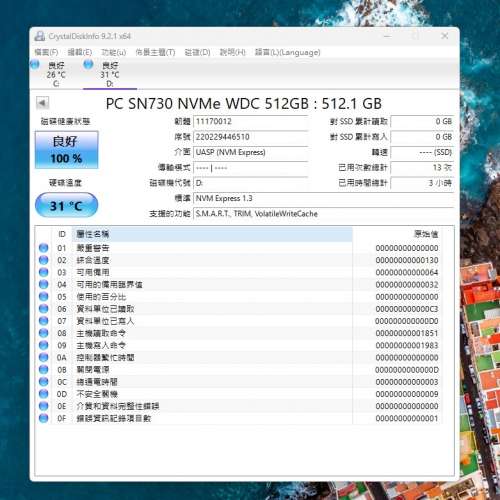 全新WD M.2 NVMe 512GB SSD