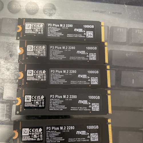 5條 crucial p3 plus 1tb nvme ssd pcie4.0