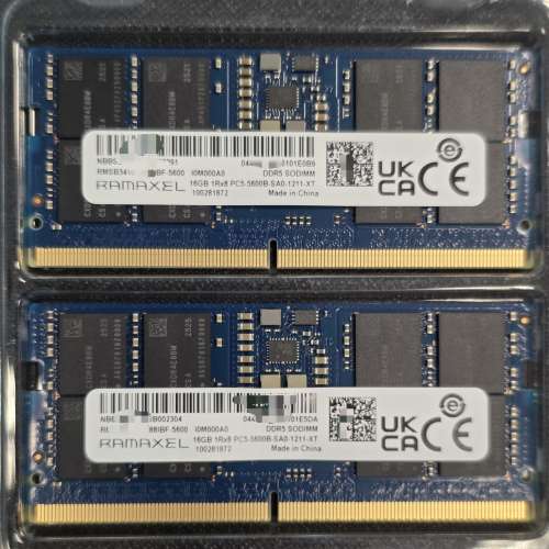 兩條16GB DDR5 5600