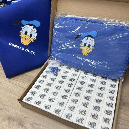 100% 全新：廣東白色唐老鴨麻雀 Donald Duck Guangdong Mahjong Set - 附唐老鴨不織...