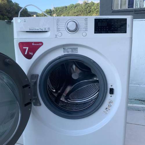 LG 洗衣機 7kg 薄身型大眼雞1200轉 WF-1207C4W 包送貨安裝 貨到付款
