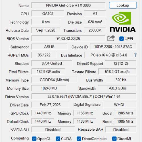 ASUS ROG Strix RTX 3080