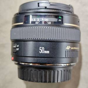 canon 50/1.4 USM 佳能 EF 功能正常 極新 裸鏡