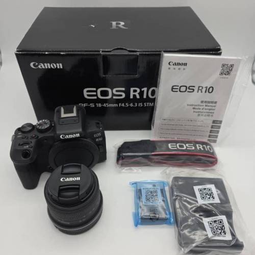 佳能 EOS R10 24.2MP 无反光镜相机，配 RF-S 18-45mm 镜头