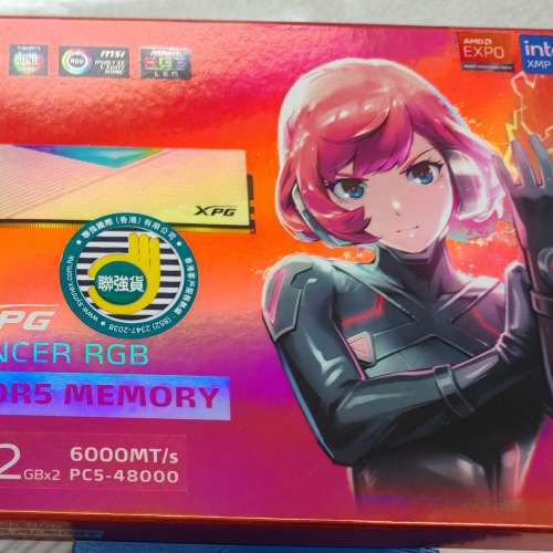 Adata XPG Lancer RGB DDR5 32GB x2 = 64Gb 6000MT/s 記憶體 沒有OC