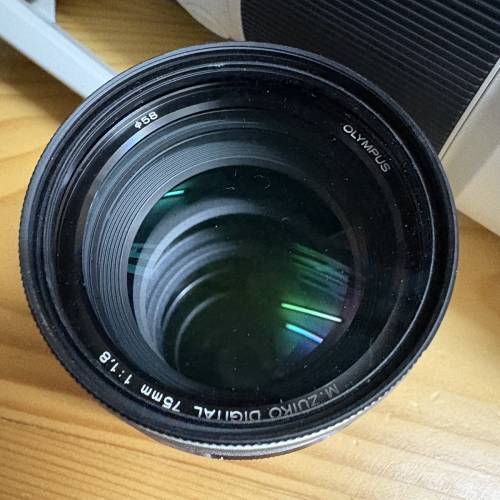 M43 olympus 銀色75 F1.8鏡頭 神之光