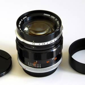 95% new Canon 58mm f1.2 FL FD mount 原裝金屬遮光罩
