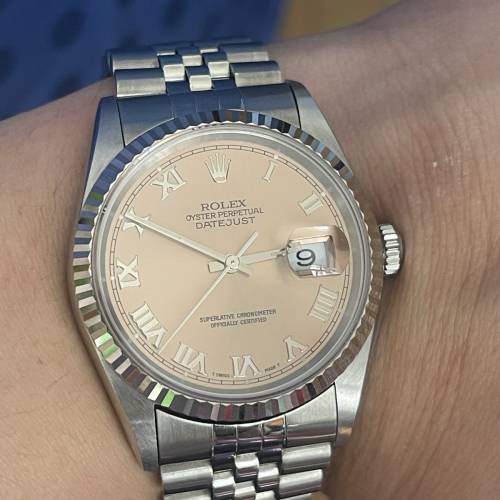 好X新淨😂 Rolex 16234 少有三文魚羅馬字面 T頭 19格帶 $38888