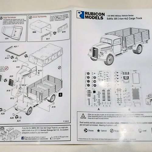 Rubicon (1/56 scale 28mm) SdKfz 305 3-ton 4x2 Cargo Truck