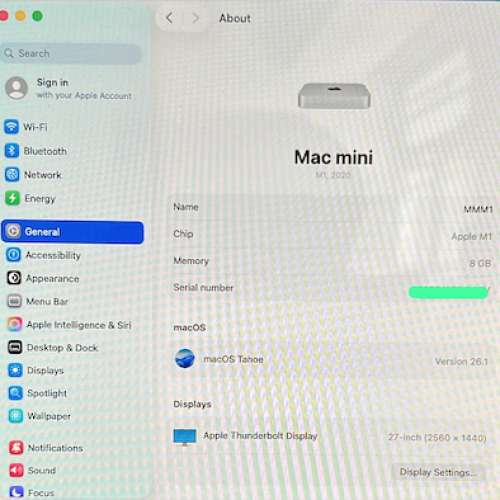 Apple Mac Mini M1 8GB ram / 256GB HD