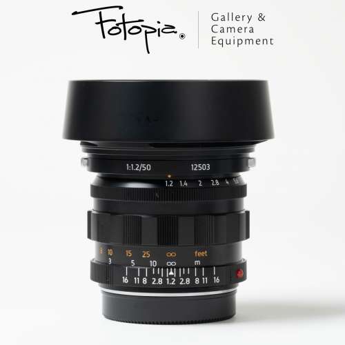 || Light Lens Lab 50mm F1.2 ASPH from 1966 - Brass / Black Paint, full set ||