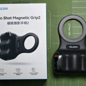 新淨泰迅TELESIN iphone android Magnetic Grip2 強力雙面磁吸 可變焦 實體快門 藍...