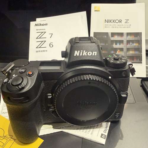 Nikon Z7 私人出讓 原裝行貨 2023年全新一手購入 有當時購買單據 99%新 少用 全部配...