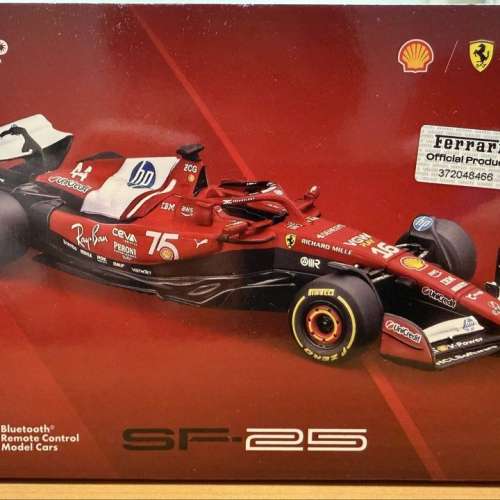 全新 Burago Shell 2025 法拉利 Ferrari SF-25 1:41 模型藍牙遙控車 Bluetooth Rem...