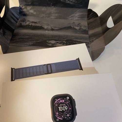 Apple Watch Ultra 3 浅蓝色，电池健康度 100%，港版，AppleCare 服务有效期至 202...