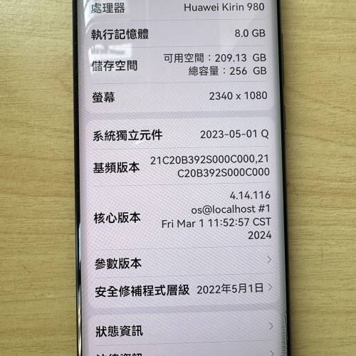 華為Huawei P30 Pro港行8+256