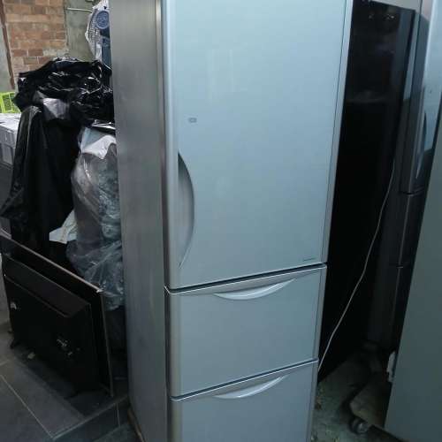 8成新HITACHI 日立變頻晶鑽鏡面玻璃門雪櫃