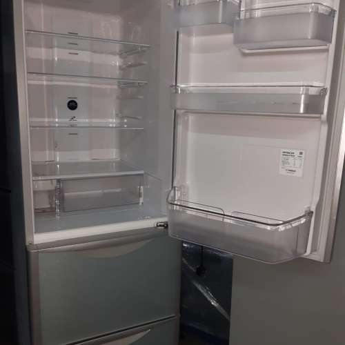 8成新HITACHI 日立變頻晶鑽鏡面玻璃門雪櫃