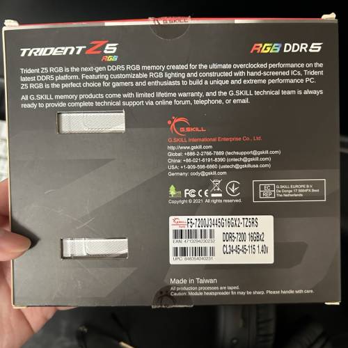 g.skill ddr5 7200mhz 32gb