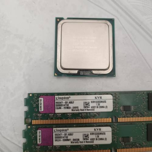 Intel E6300 2.8ghz +RAM kingston kvr1333 2g x 2條