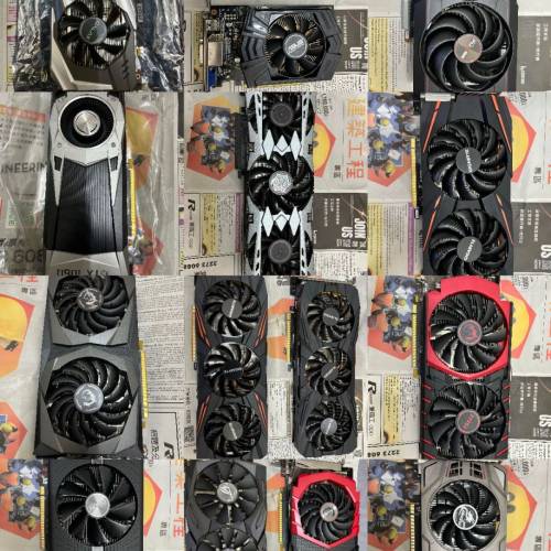 出售11張不同型號顯卡GTX1080 RX6600