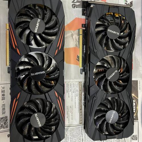 出售11張不同型號顯卡GTX1080 RX6600