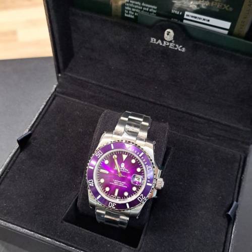 BAPE 猿人紫色手錶 BATHING APE   BAPEX TYPE 1 向Rolex 致敬 長期斷貨王 日本速遞...