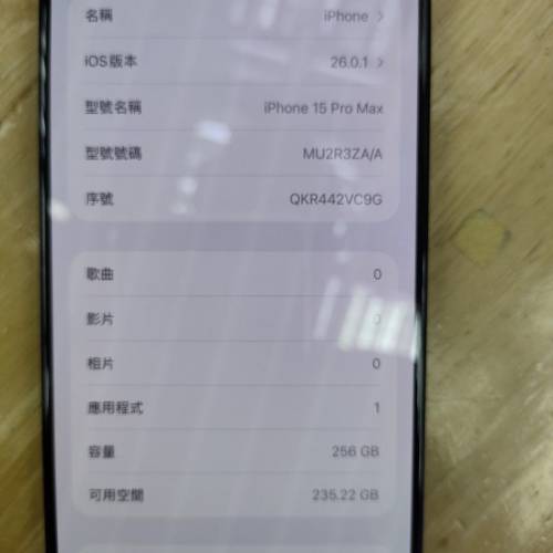 放Apple iPhone 15 Pro Max 藍色 256GB港版99%新