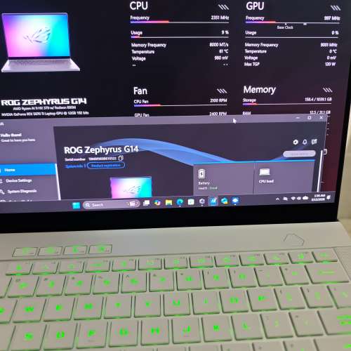 ROG Zephyrus G14 Air RTX 5070TI 32GB 8000Mhz 1TB SSD OLED 120Hz Gaming Laptop ...