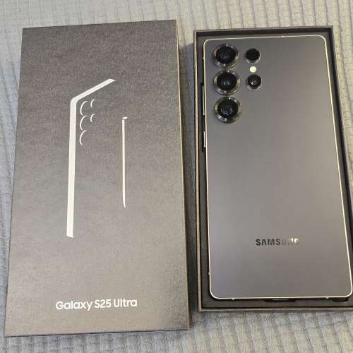 Samsung  S25ultra 16+1TB 黑色行機，全套齊有盒，九成九新，冇花近完美。