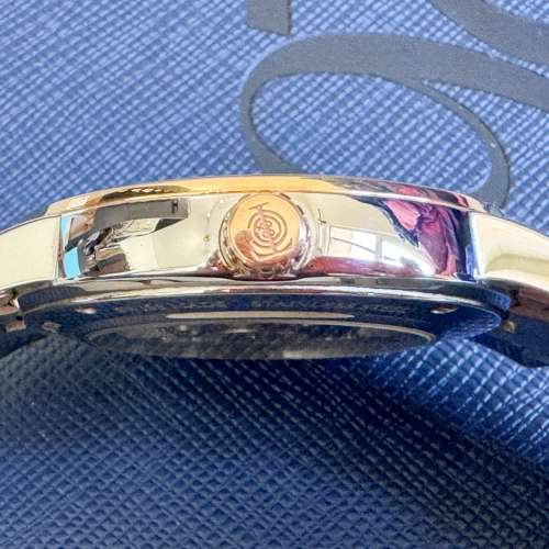 近全新 18K 玫瑰金圈 金鋼帶 帶格足長 Tiffany Atlas Dome 自動機械腕錶 附 原裝外...