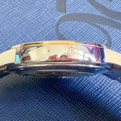 近全新 18K 玫瑰金圈 金鋼帶 帶格足長 Tiffany Atlas Dome 自動機械腕錶 附 原裝外...