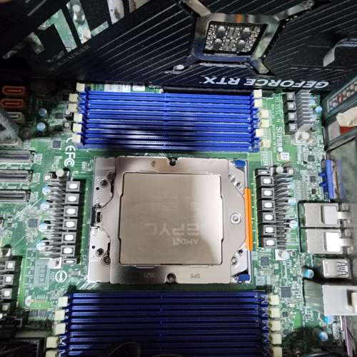 AMD EPYC 9654 CPU H13SSL-N 主機板 ECC ram 套裝