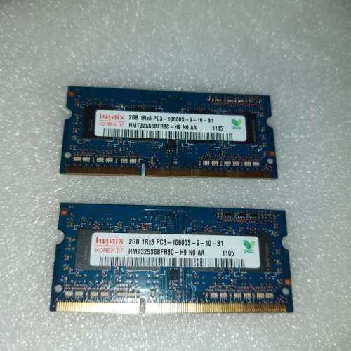 HYNIX PC3-10600S 1333MHZ (2GB X 2PCS) DDR3 SO-DIMM RAM