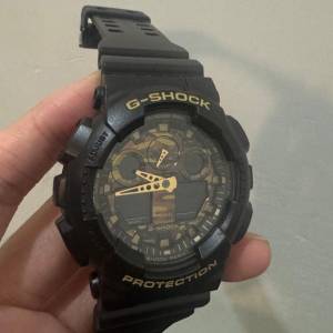 Casio G-SHOCK GA-100 迷彩版 5081機芯 200米防水 雙顯示 男裝手錶