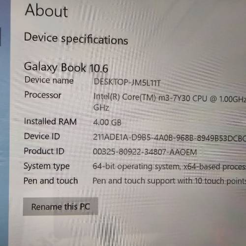 Samsung Galaxy book 10.6