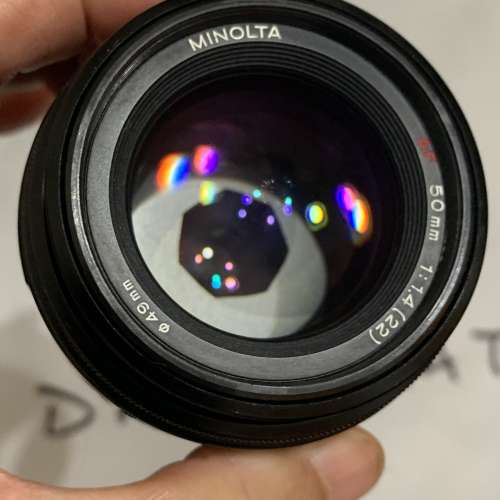 Minolta AF 50mm 1.4大光圈鏡頭 鏡片清晰冇花冇霉9成新
