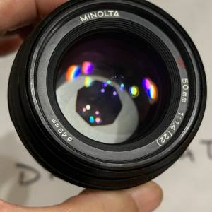 Minolta AF 50mm 1.4大光圈鏡頭 鏡片清晰冇花冇霉9成新
