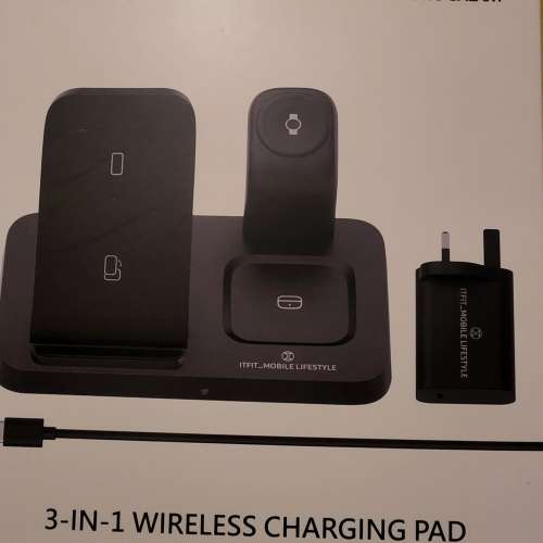 全新未開ITFIT 三合一無線充電板 (包括30W旅行充電器)